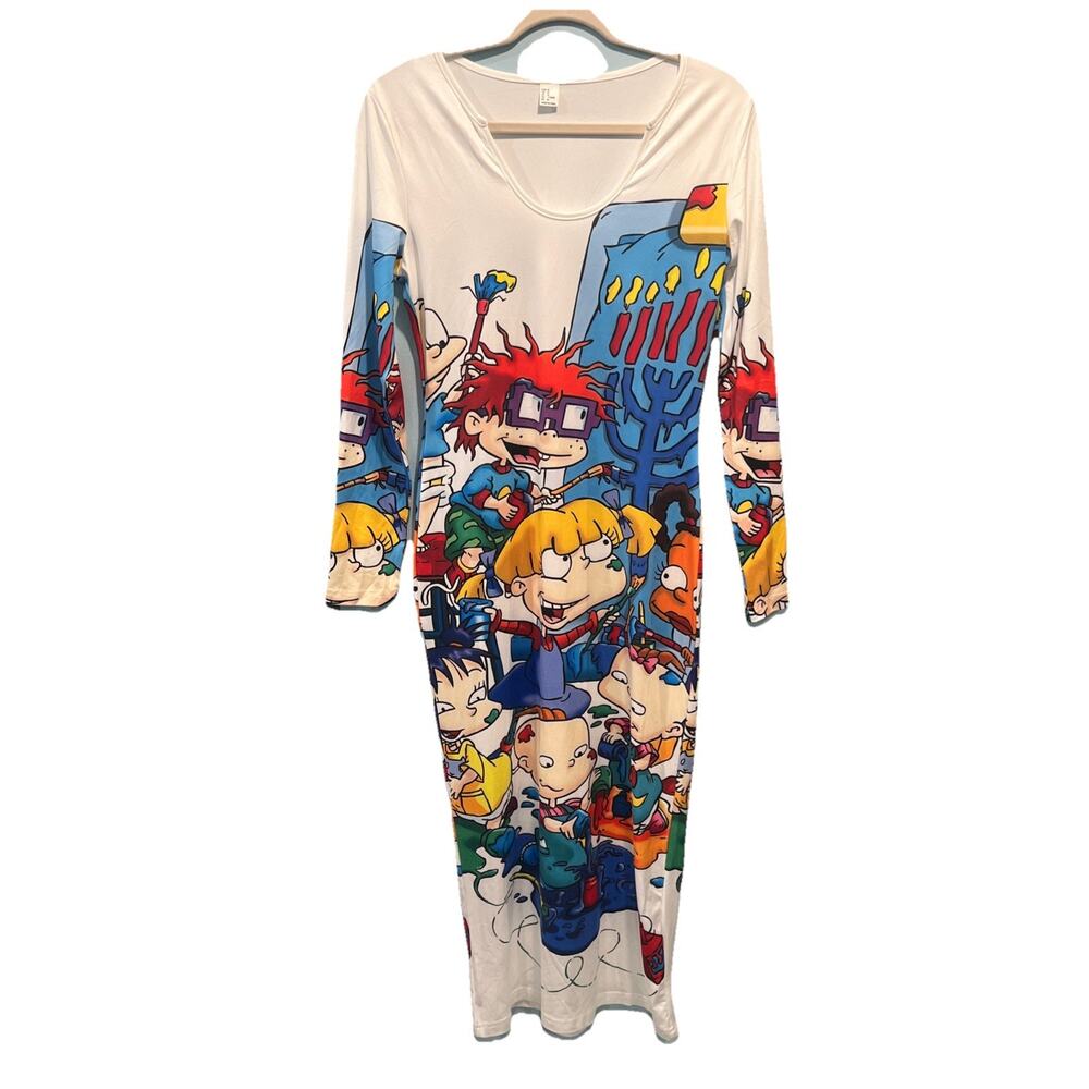 Rugrats Dress, Jrs M, Long Sleeve, Bodycon Festival Comicon Cartoon Nickelodeon